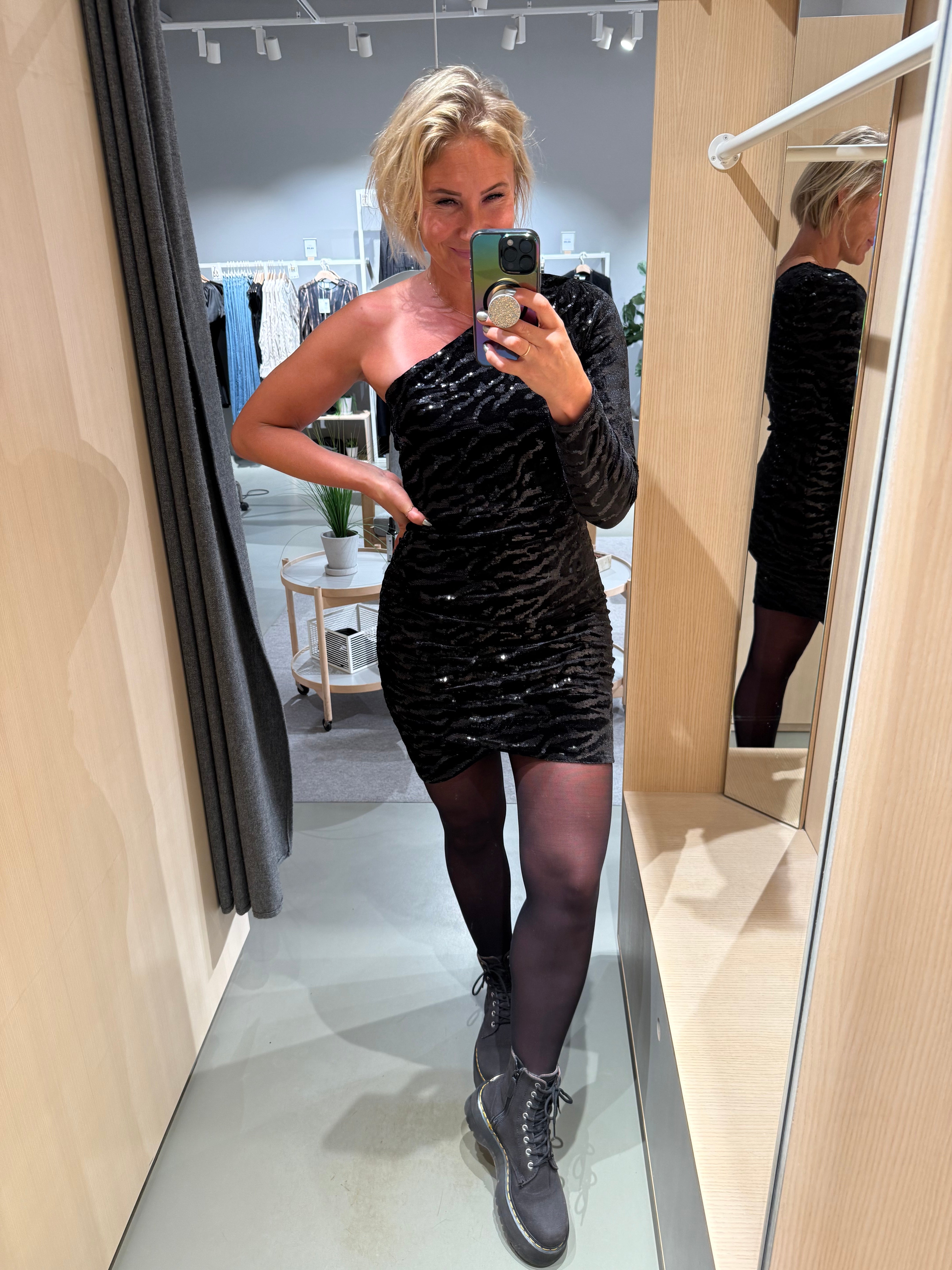 PCMABLE Short Dress - Black